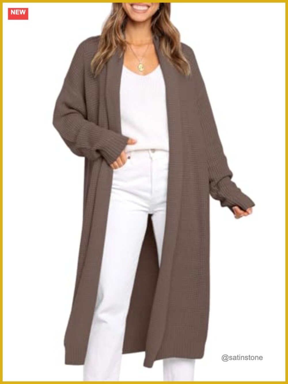 Women's Long Cardigan Sweater Oversized Knit Coat Fall Winter Open Front
